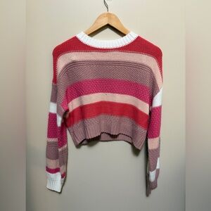 SHEIN Multicolor Striped Crew Neck Sweater
